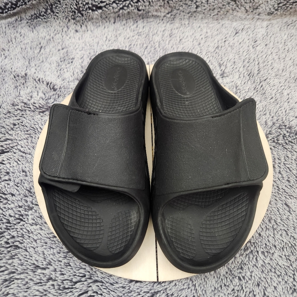 OOFOS OOahh Sport Flex Unisex Black-White US Men’s 9 Women’s 11 - EUR 42 - Picture 3 of 7